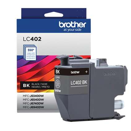 New, Pre-Owned - Brother LC402BK Standard Yield Black Ink Cartridge