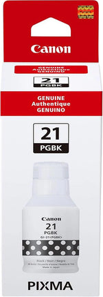 New, Pre-Owned - Canon GI-21 Pigment Black Ink Bottle, 4526C001