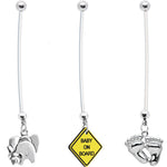 Getting Ready for Baby Pregnancy Belly Ring 3 Pack Set
