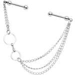Handmade Twin Circle Chain Double Industrial Barbell