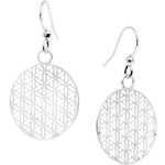 Handcrafted Silver Plated Geometric Refraction Fishhook Earrings