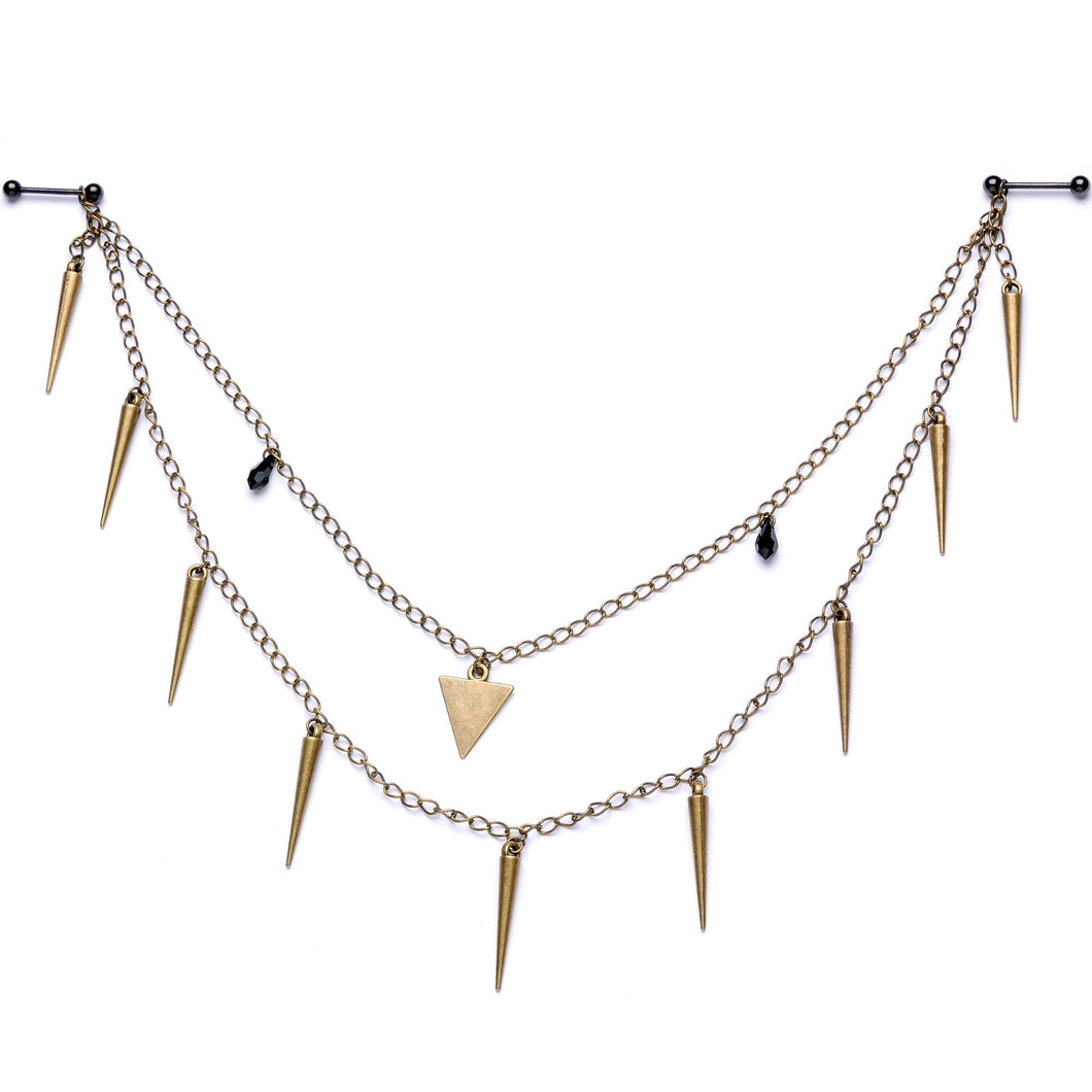 Handcrafted Warrior Drop Nipple Chain Created with Crystal
