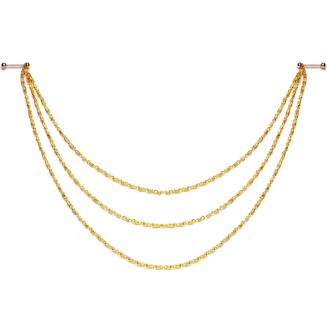 5/8 Handcrafted Electro Plated Debutante Dangle Nipple Chain