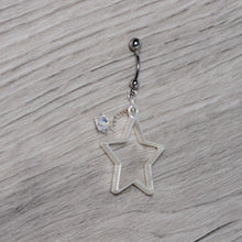 Handmade Starlight Dangle Belly Ring Created with Crystals