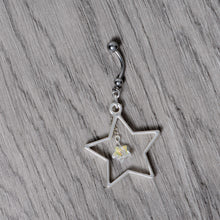 Handmade Starlight Dangle Belly Ring Created with Crystals
