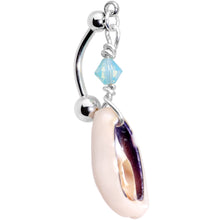 Puka Shell Reversible Belly Ring Created with Crystals