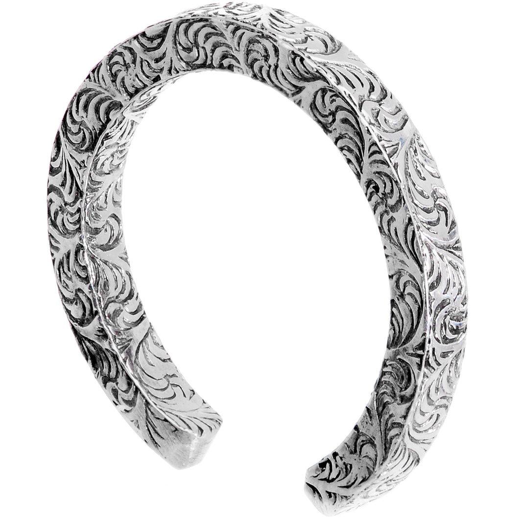 Handcrafted 925 Sterling Silver Ocean Wave Pattern Toe Ring
