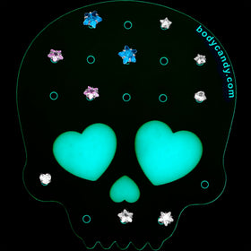 Skull Travel Flat Back Earring Palette
