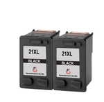 U.S. Remanufactured for HP 21XL (CH569AN) Black Twin Pack Ink Cartridges