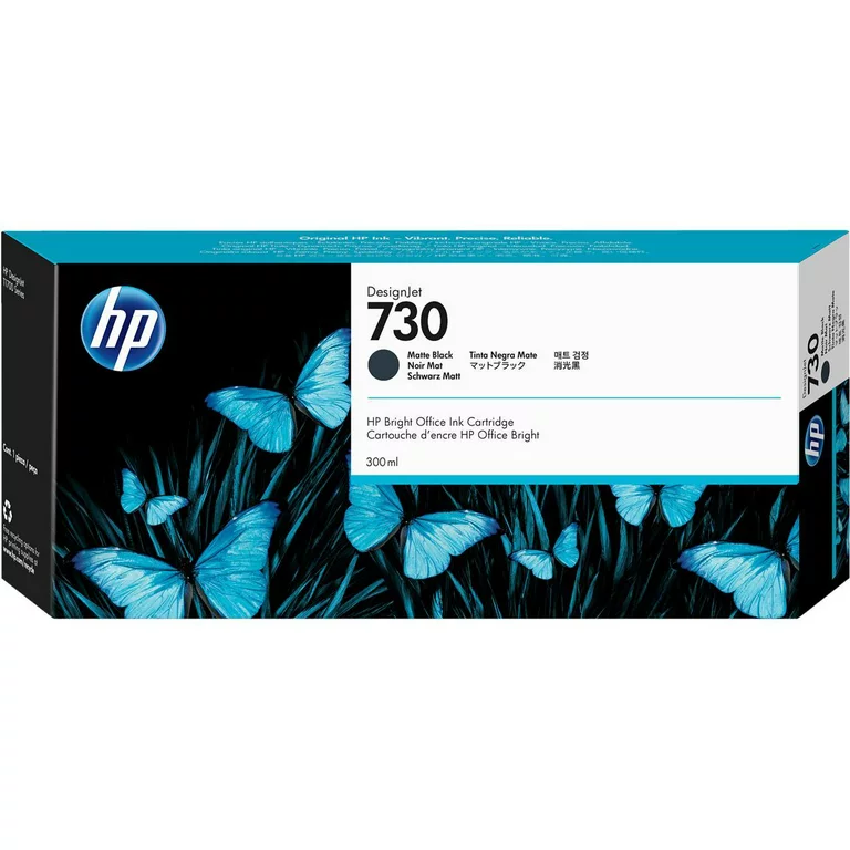 New, Pre-Owned - HP 730 300-ml (P2V71A) Matte Black Ink Cartridge