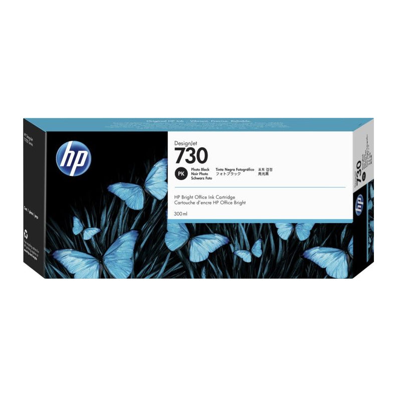 New, Pre-Owned - HP 730 300-ml (P2V73A) Photo Black Ink Cartridge