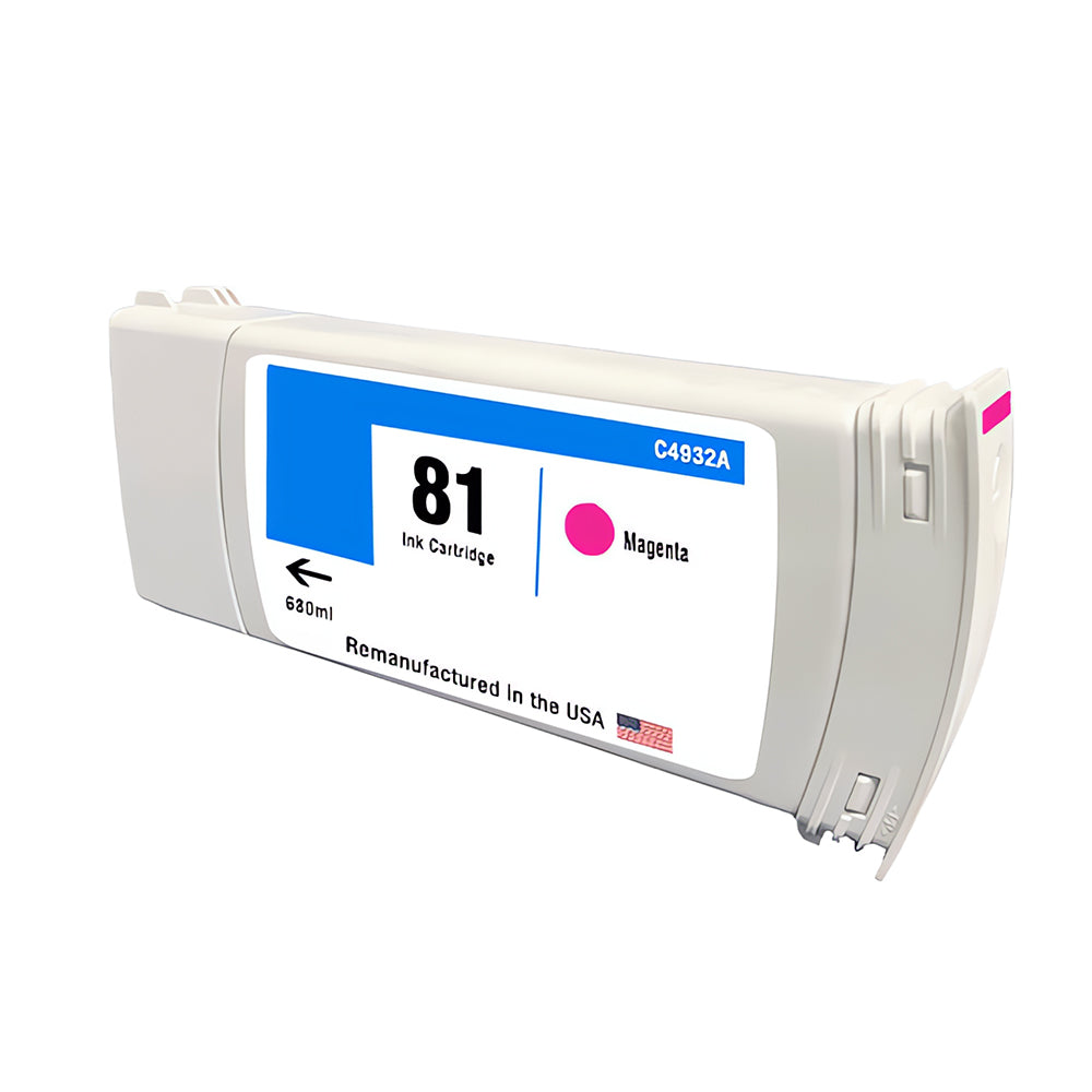 U.S. Remanufactured Ink Cartridge for HP 81 680mL Magenta