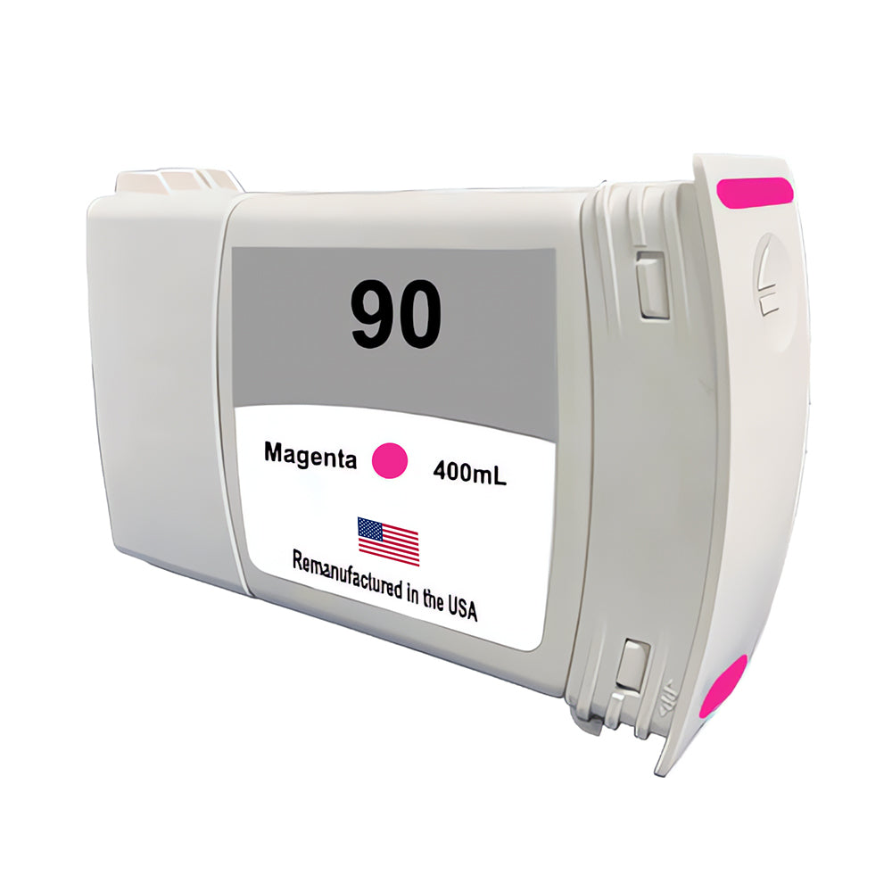 U.S. Remanufactured Ink Cartridge for HP 90 400mL (C5063A) Magenta