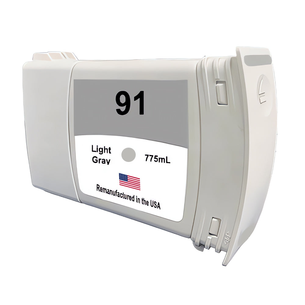 U.S. Remanufactured for HP 91 775mL (C9466A) Light Gray Ink Cartridge