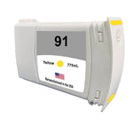 U.S. Remanufactured for HP 91 775mL (C9469A) Yellow Ink Cartridges