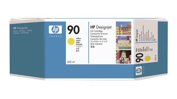 New, Pre-Owned - HP 90 400-ml (C5065A) Yellow Ink Cartridge