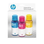 New, Pre-Owned - HP 31 Standard Yield Tri-Colour 50ml Ink Cartridges Refills-Pack-3