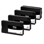 U.S. Remanufactured Ink Cartridges for HP 711XL 1 Black / 711 3 Color 4-pack
