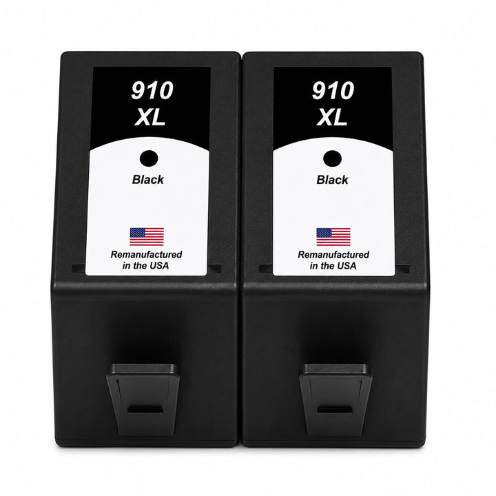 U.S. Remanufactured for HP 910XL (3YL65AN) Black Twin Pack High Yield Ink Cartridges