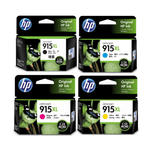 New, Pre-Owned - HP 915XL Black, Cyan, Magenta, Yellow (4 Pack) Ink Cartridges