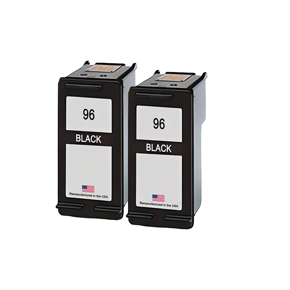 U.S. Remanufactured for HP 96 (C8767WN) Black Twin Pack Ink Cartridges