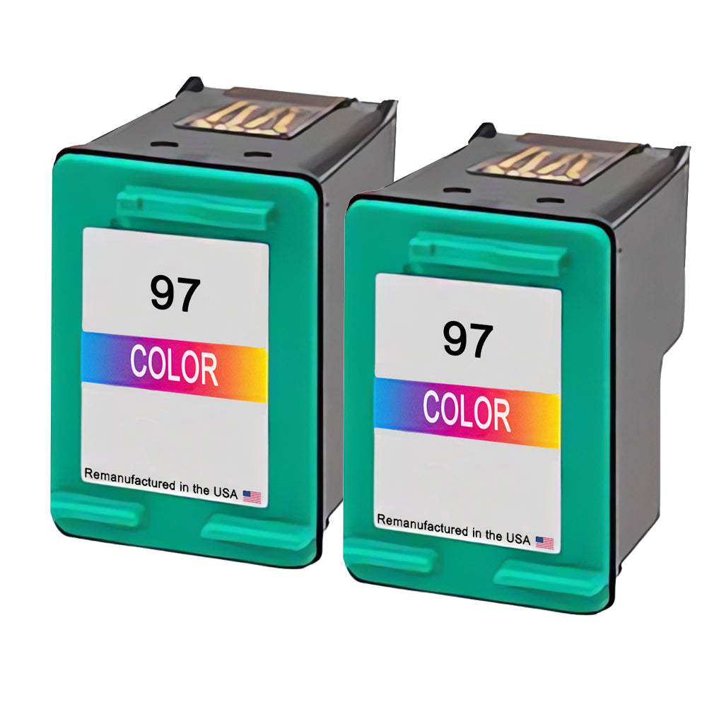 U.S. Remanufactured for HP 97 (C9363WN) Color Twin Pack Ink Cartridges