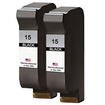 U.S. Remanufactured for HP 15 (C6615DN) Black Ink Cartridges Twin Pack