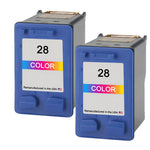 U.S. Remanufactured for HP 28 (C8728AN) Color Ink Cartridges Twin Pack