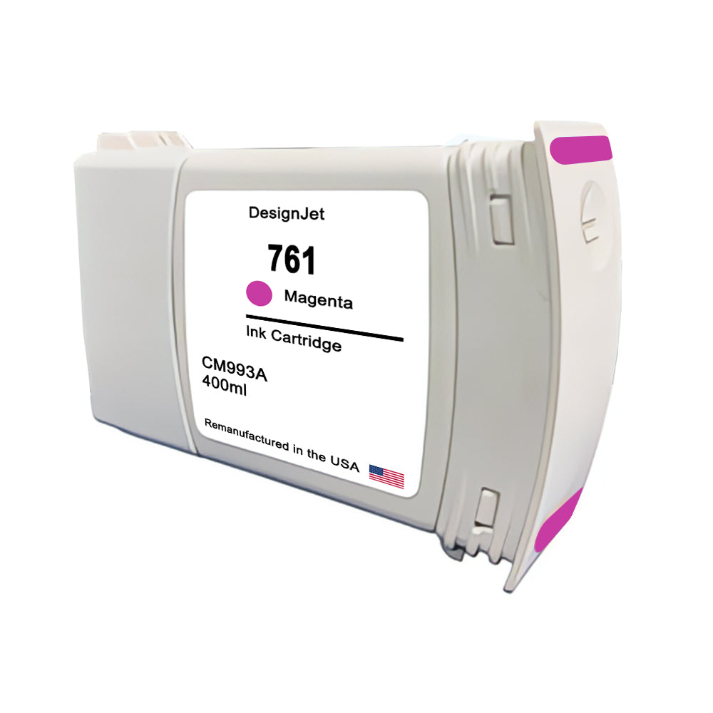 U.S. Remanufactured for HP 761 400mL (CM993A) Magenta Ink Cartridge