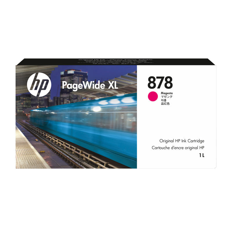 New, Pre-Owned - HP 878 PageWide XL 1L Magenta Ink Cartridge (312Z3A)