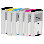 U.S. Remanufactured for HP 727XL 300mL Matte Black / HP 727 130mL Color 6-Pack Ink Cartridges