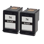 U.S. Remanufactured for HP 74 (CB335WN) Black Twin Pack Ink Cartridges