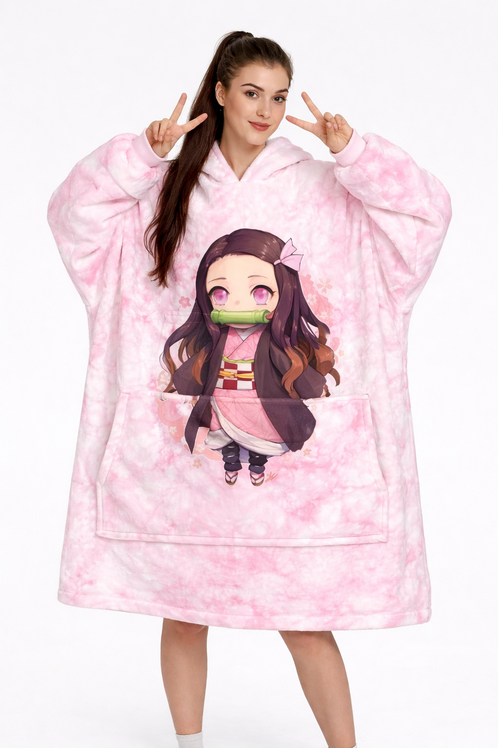 Nezuko Kamado Blanket Hoodie