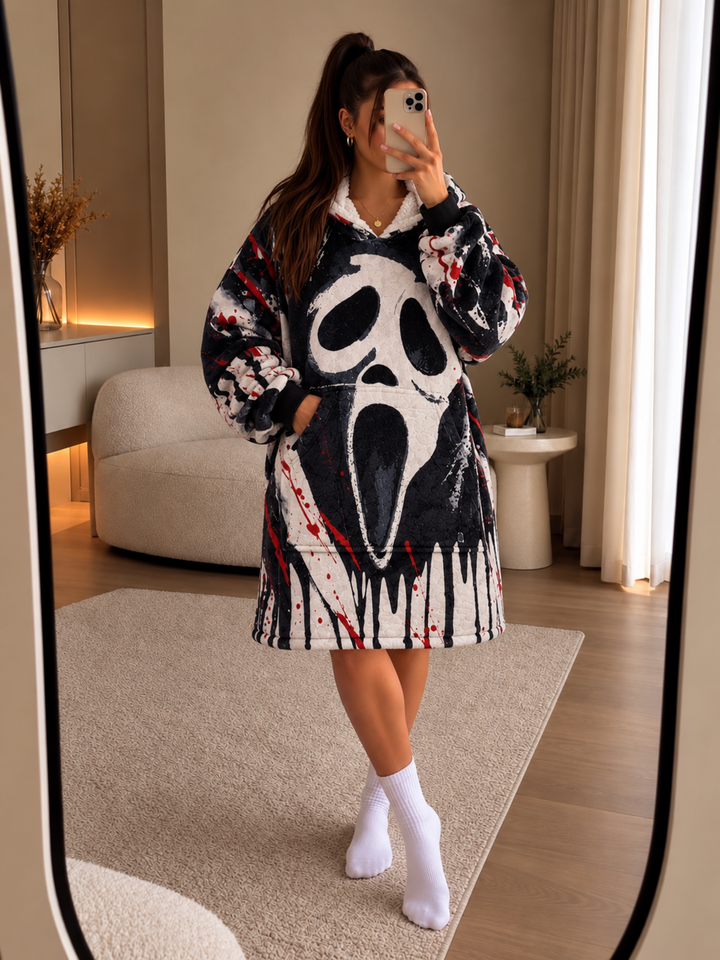Ghost Face Blanket Hoodie