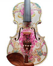 Gilded Age Violin Outfit | Crystal & Pearl Tailpiece, Carbon Fiber Bow