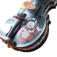 Cinco de Mayo Black Glitter Violin Outfit | Mariachi Sugar Skull Design