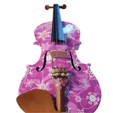 Snowflake Fuchsia Sparkle Violin Outfit | Carbon Fiber Bow & Case