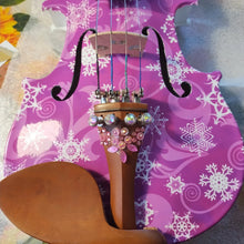 Snowflake Fuchsia Sparkle Violin Outfit | Carbon Fiber Bow & Case