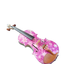 Snowflake Fuchsia Sparkle Violin Outfit | Carbon Fiber Bow & Case