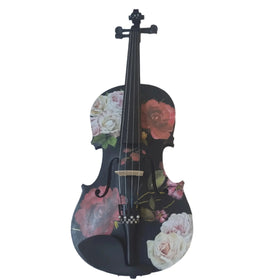 Black Rose Viola Outfit | Custom Crystal Tailpiece & Pearl Fine Tuners