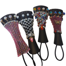 Rozanna's Onyx Lattice Violin Tailpiece | Black & Clear Crystal Checkerboard