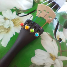 Color Coded Crystalline Violin Tailpiece | Helps Students Learn String Names