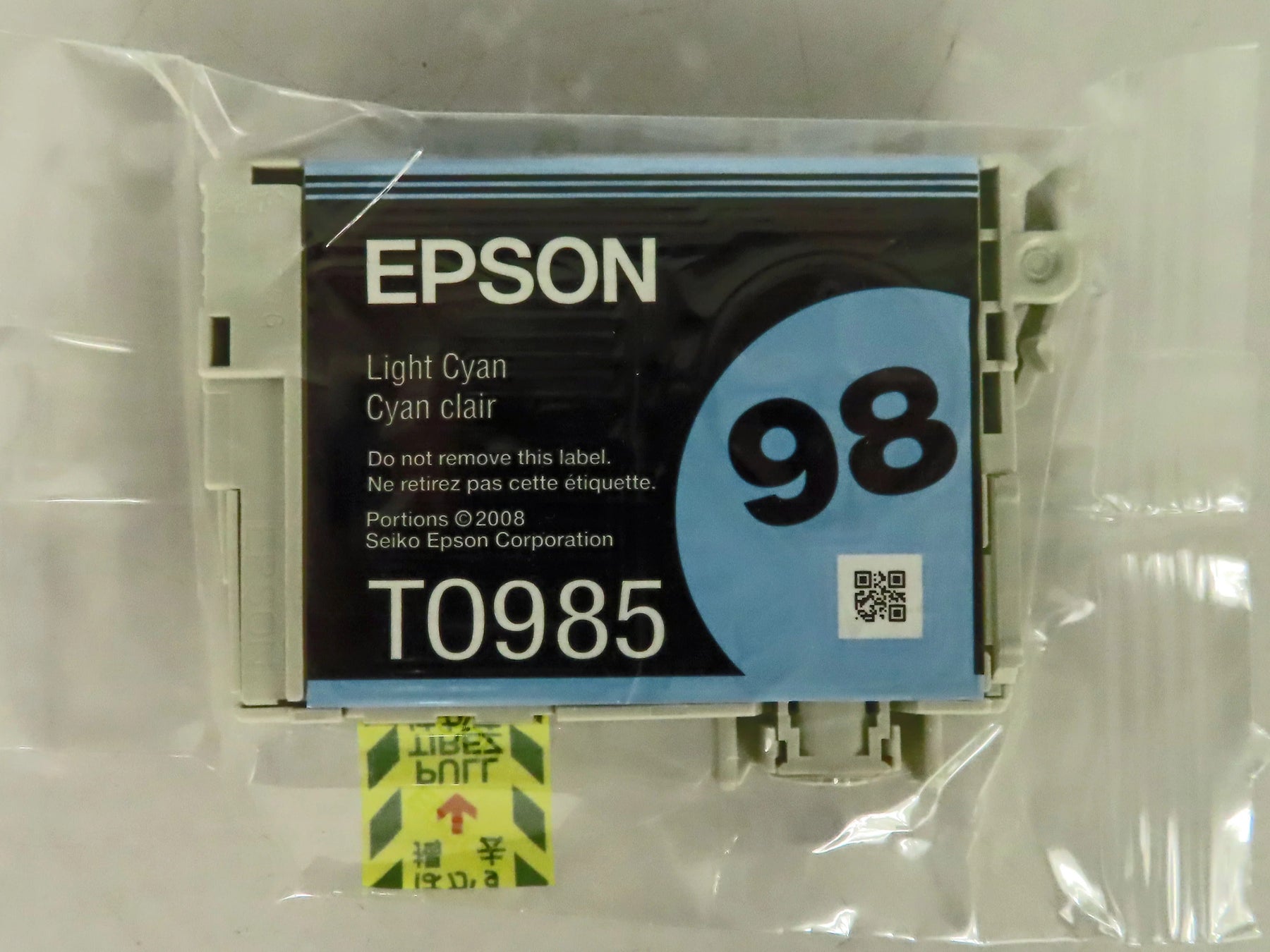 New, Pre-Owned - Epson 98 Light Cyan ( T0985 ) Ink Cartridge