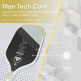 Titan Power 14MM | Thermoformed Unibody Construction | Foam Injected Walls | T700 Titan Carbon Friction Surface | White