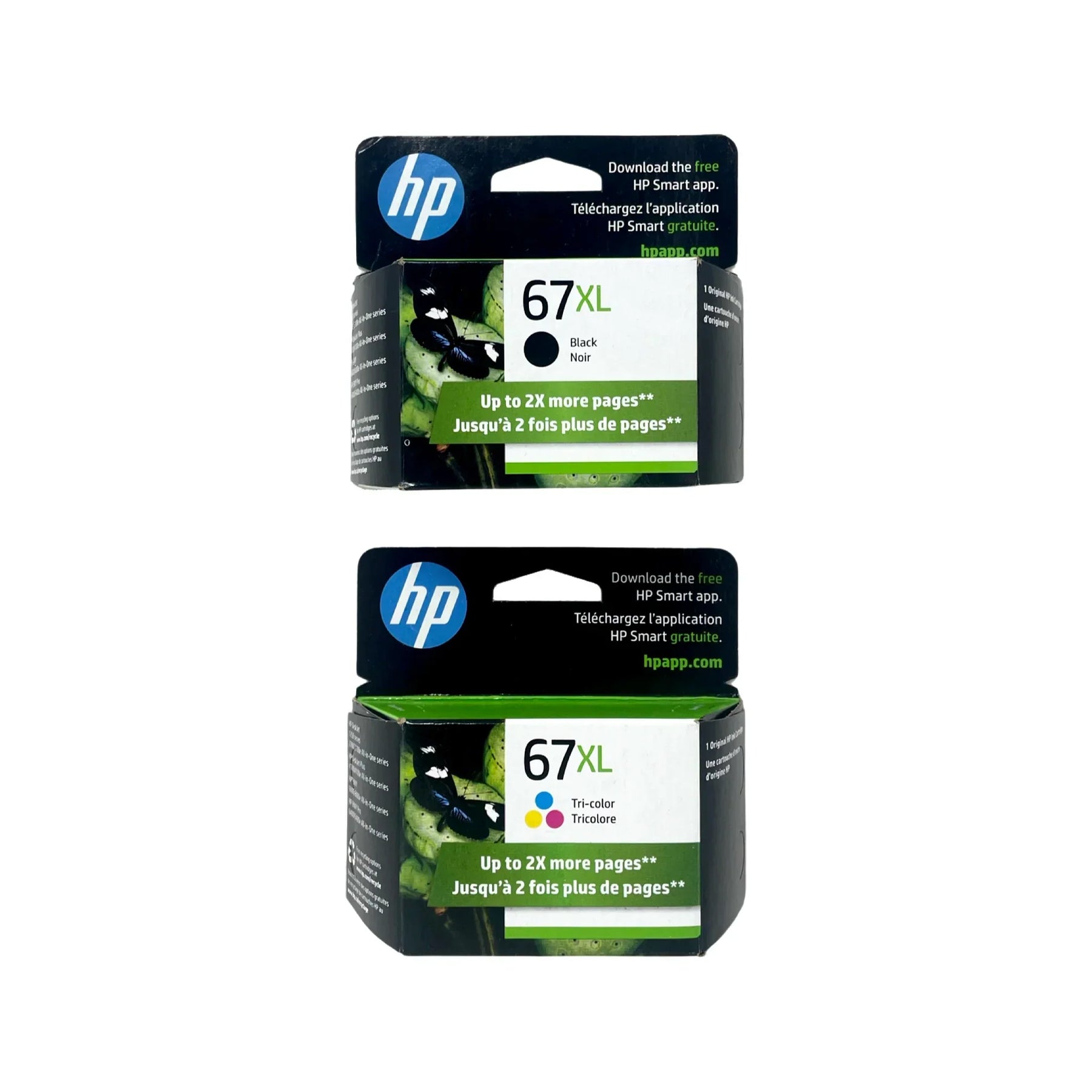 New, Pre-Owned - HP 67XL Black and Color Ink Cartridge-2 Pack