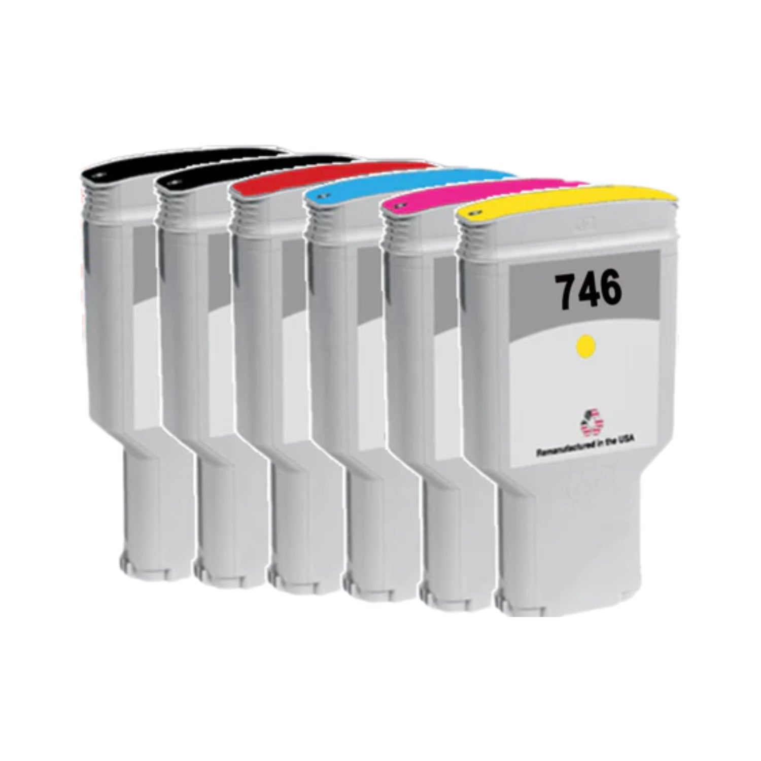 US Remanufactured for HP 746 300mL 6-Pack Ink Cartridges