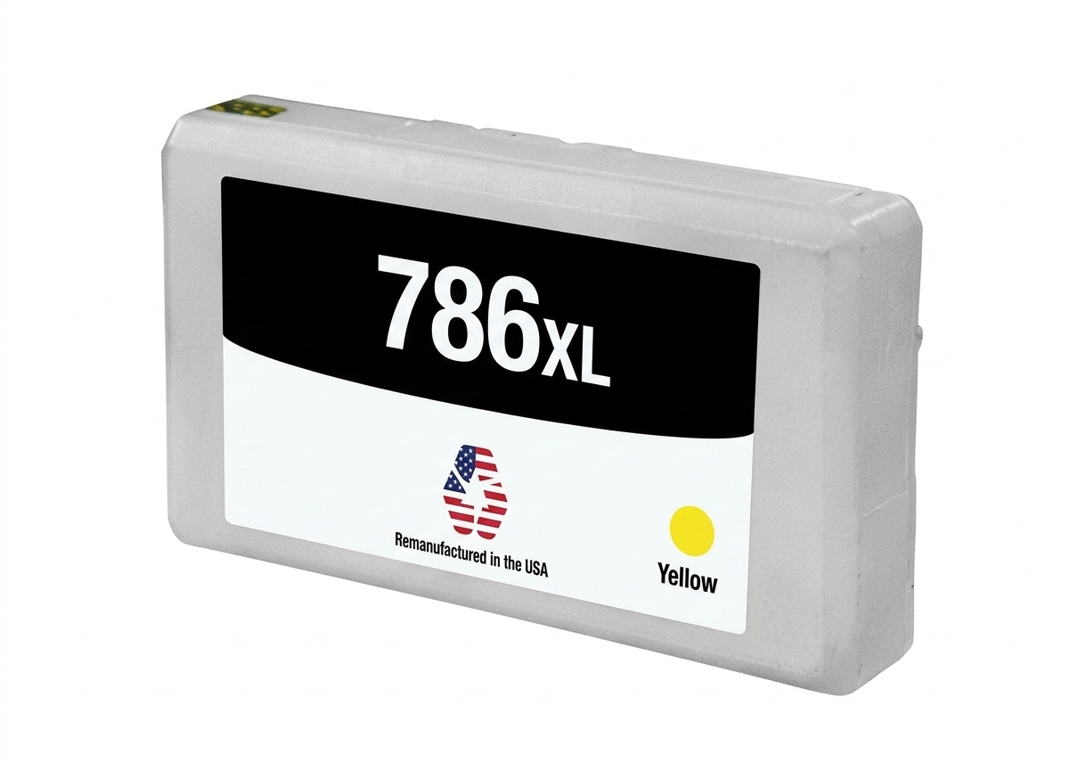 US Remanufactured Epson T786XL Yellow Ink Cartridge, T786XL420