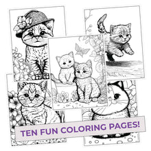 Kitty Colors Coloring Pages (10 Pack)