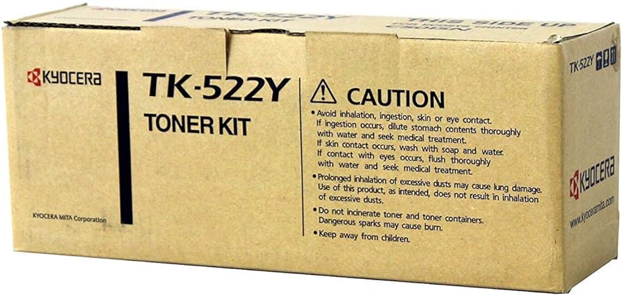 New, Pre-Owned - Kyocera TK-522Y Yellow Toner Cartridge
