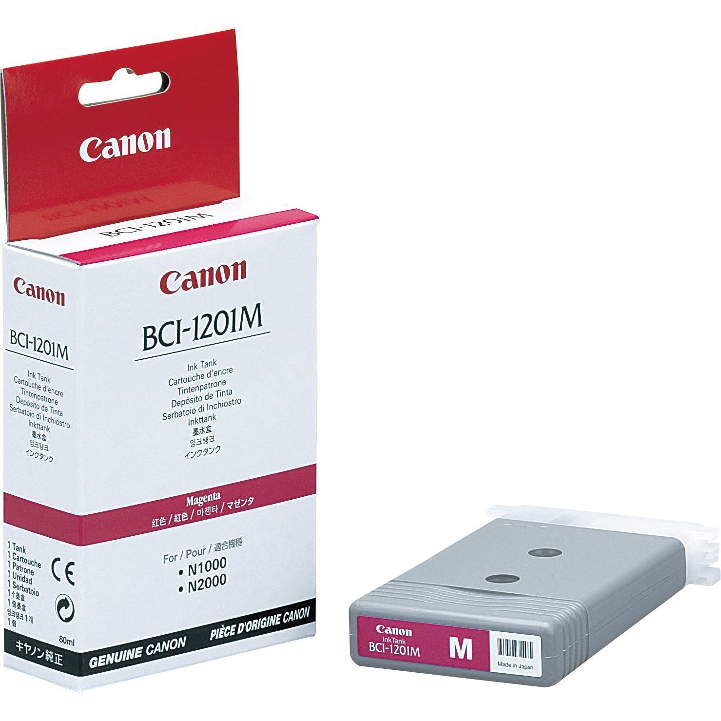 New, Pre-Owned - Canon BCI-1201M Magenta Ink Cartridge